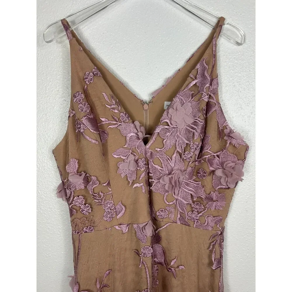 Dress the Population Audrey Floral Applique Fit & Flare Dress Pink Large - Picture 5 of 9